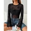 Spring And Autumn New Women'S Versatile Long Sleeve Daily Business Commuter Elegant Comfort Sexy Bottom Shirt Top