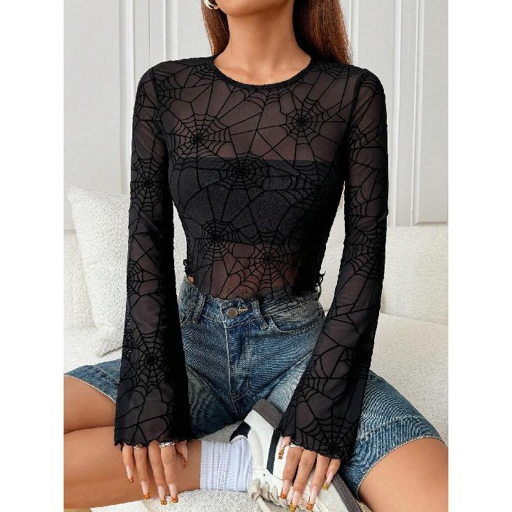 Spring And Autumn New Women'S Versatile Long Sleeve Daily Business Commuter Elegant Comfort Sexy Bottom Shirt Top