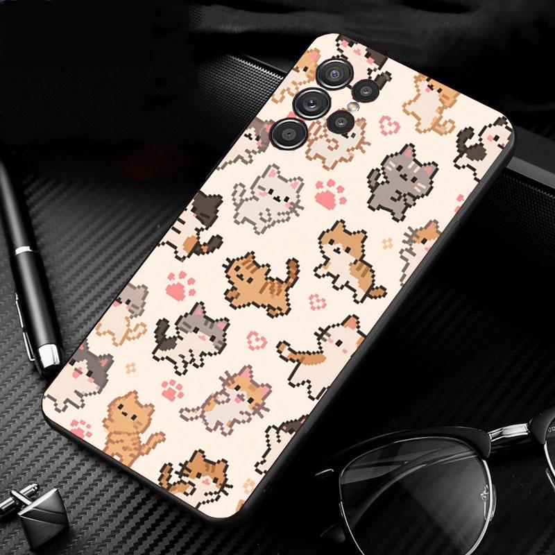 Cat Art Aesthetic Phone Case For Samsung Galaxy S26 S25 S24 S23 S22 Ultra S23 S22 S25 Plus S24FE S23FE S26Edge