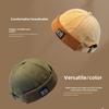 Bonnet Vintage Y2K Sans Visière Chapeau Docker Sans Bord Rétro Dôme Velours Côtelé pour Hommes Femmes Hip Hop Streetwear Casquette Hiver Automne