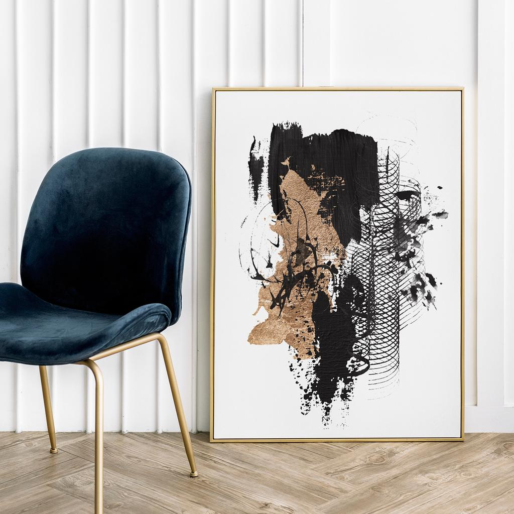Poster Abstraction Gold Black