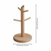 Kitchen Cup Rack Wood Wooden Mug Tree MultiFunctional Holder Stand for Cafe, Dresser Beech