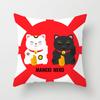 New Style of Lucky Cat Series Pillowcases, Home Office Sofa Pillow Cushion Covers, Seats