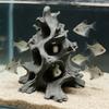 Mehrloch-Treibholz-Aquarium-Dekoration 3D-Druck Treibholz Fischhöhle Aquarium Dekoration Fischversteck zur Zucht Versteckhöhle Dekor