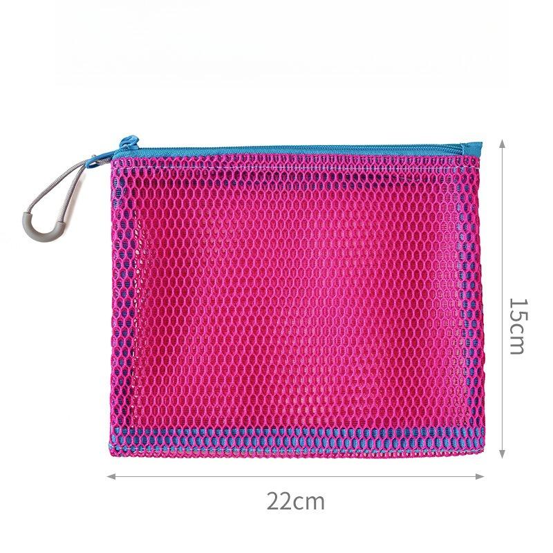 Mesh Travel Cosmetic Bag Portable Makeup Storage Bag Purses Women Large Capacity Zipper Make Up Organizer Storage Clutch