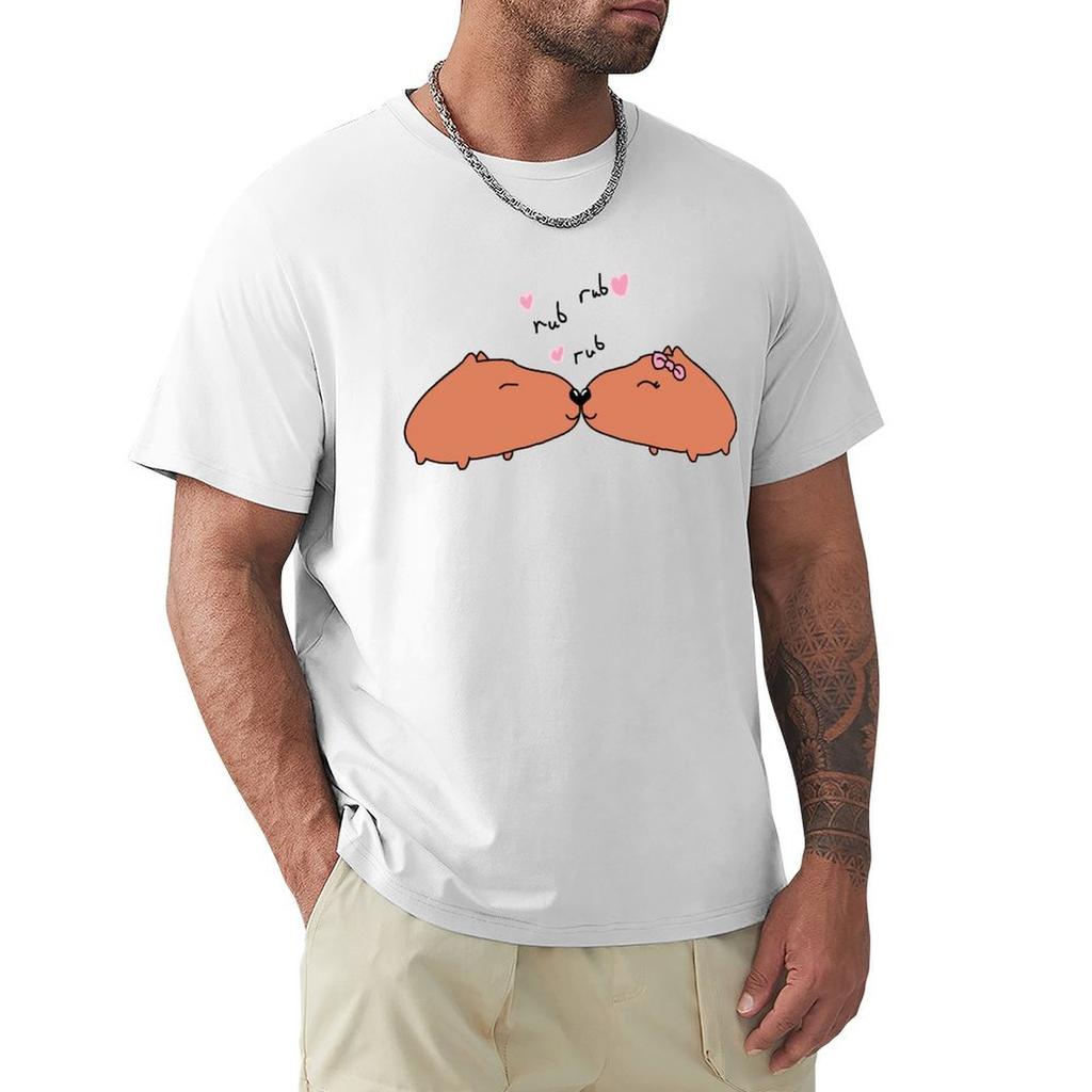 Kapybara san nose rubs TShirt luxury tshirt Man tshirt graphic tee shirt blue lock heavy weight t shirts for men
