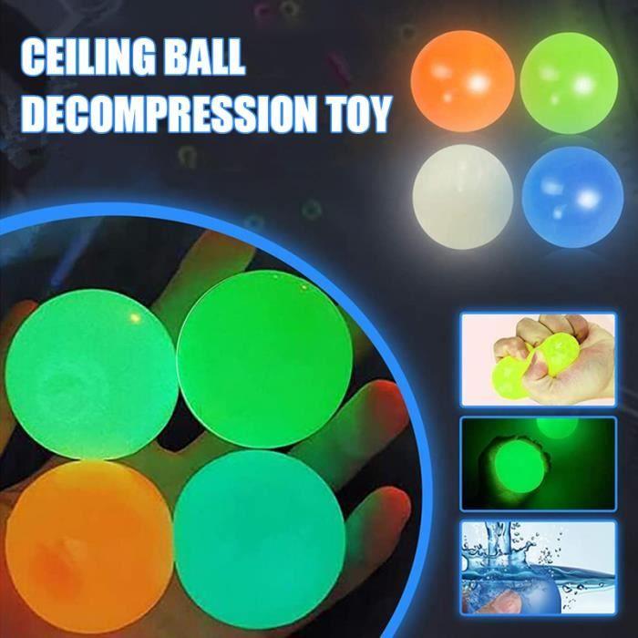 Sticky Balls - Globbles - Pack of 8 - Fluorescent - Antistress (diam. 4.5cm)