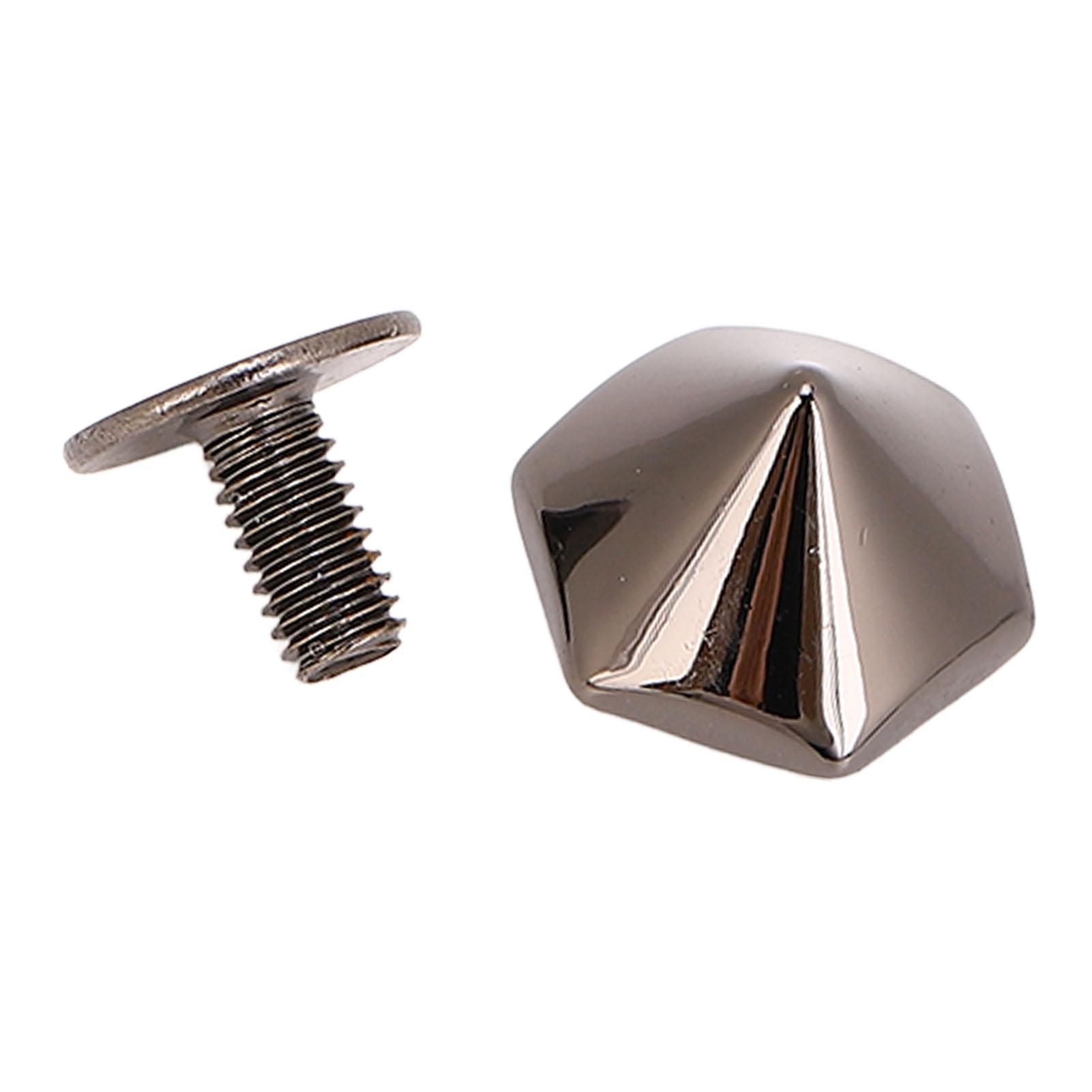 

20 шт. заклепок для крепления 10 мм, шестигранные конусные заклепки и крестообразные винты для кожаного ремня, сумки, одежды серый