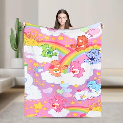 Cartoon Care Bears Soft Blanket Animal Picnic Plush Bedding Throws Street Trend Couch Bed Flannel Bedspread Sofa Bed Cover