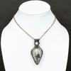 Rainbow Moonstone Gemstone Copper Wire Wrap Jewelry Pendant 2.64"