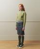 Tobaseu Hazzi Crop Raglan Knit Top (Melange Green)