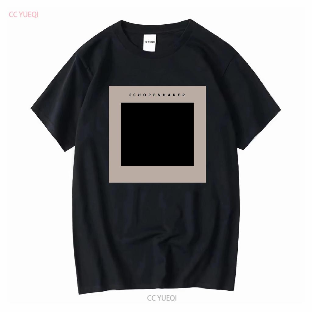 Camiseta de Algodão com Design Minimalista Schopenhauer para Filósofos dedicados e amantes da Filosofia preto vazio vintage Lavado