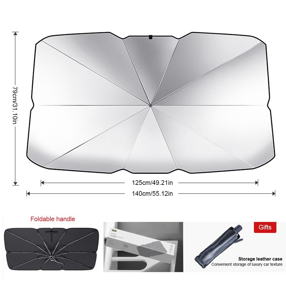New Car Sunshade Umbrella Foldable Front/Rear Windows Sunshade Cover All Season Car Sunshade UV Ray Block Protection Accessories