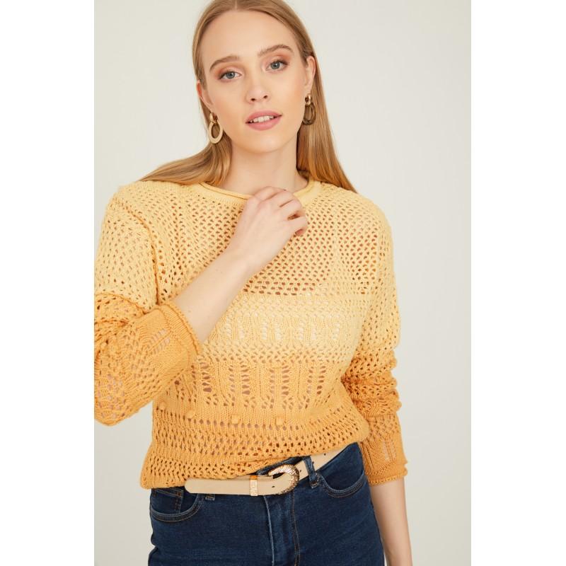 

Ажурный свитер с принтом тай-дай