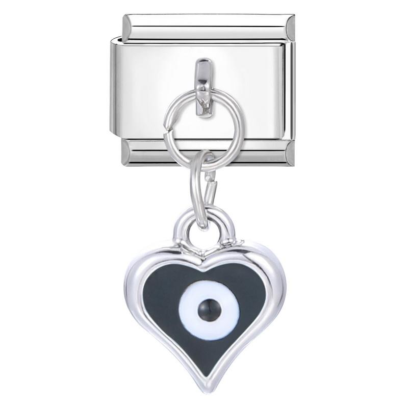 Negru Nr.8 Minge Ochi de Pisică Tai Chi Fluture Inimă Zale Charm Italian Se Potrivește Brățară 9mm Oțel Inoxidabil Femei DIY Făcând Cadouri