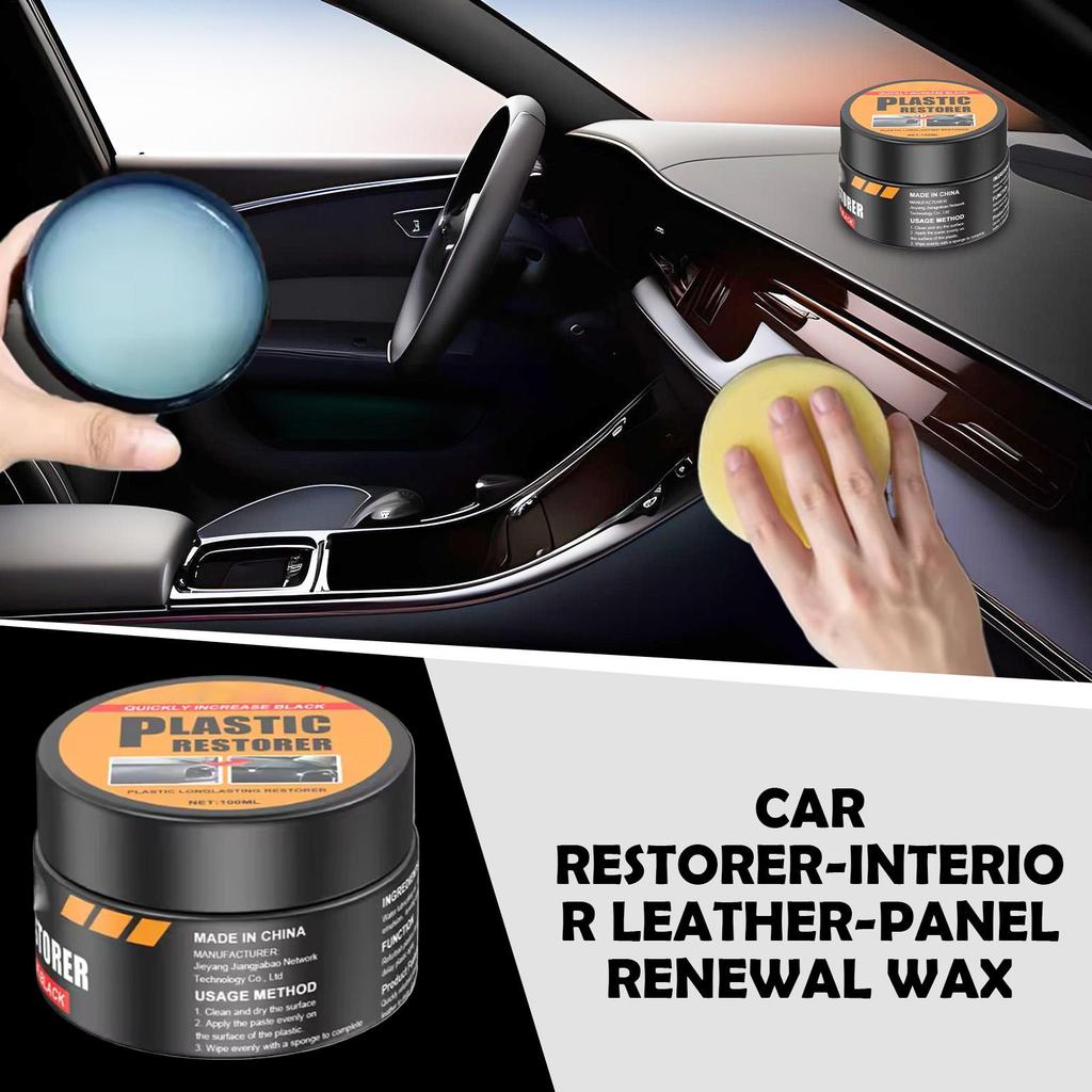 Car Interior Leather Care Cleaning Cream Car Care Detailing Polishing Paste Vehicle Polish Restoration Cleaner for Dashboard Rim