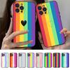 Colorful Rainbow Stripe Phone Case Silicone Soft for iphone 16 15 14 13 12 11 Pro Mini XS MAX Plus X Cover