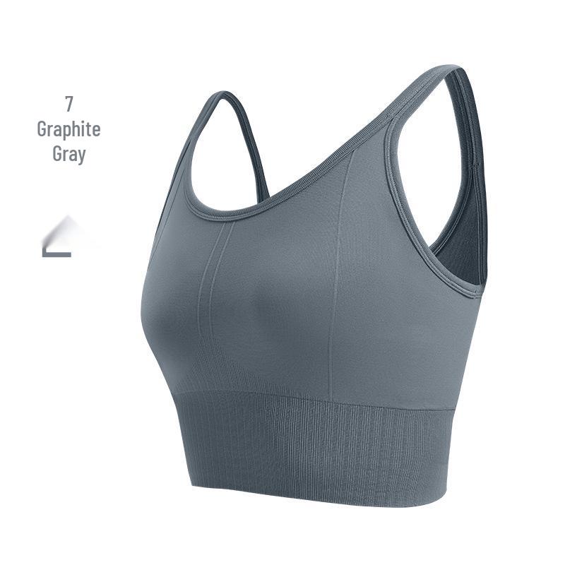 

Женский спортивный бюстгальтер для йоги с вырезом на спине - Тонкие бретели, Идеален для бега, фитнеса и пилатеса Size L (55-60 kg)