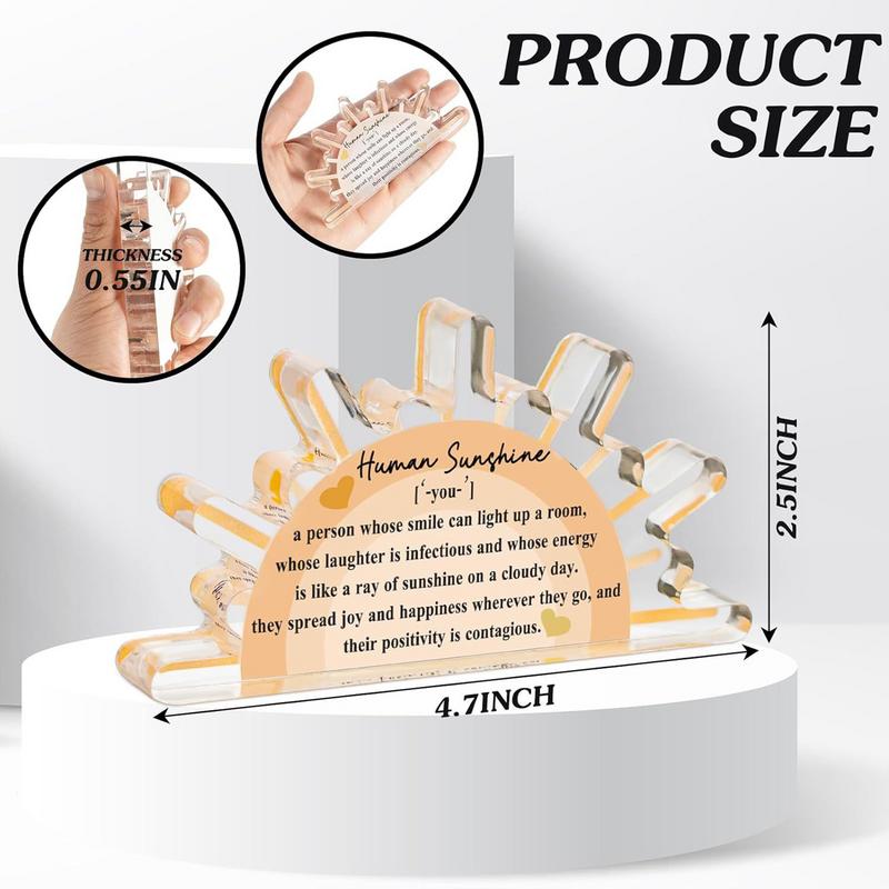 Motivational Sign For Mom Desk Sign Ornaments Collectible Figurines Appreciation Sign Human Sunshine Inspirational Quotes