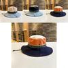 Retro Ethnic Style Sun Protection Fisherman Hat For Women Blue Color Block Wide Brim Hat Men Outdoor Hat