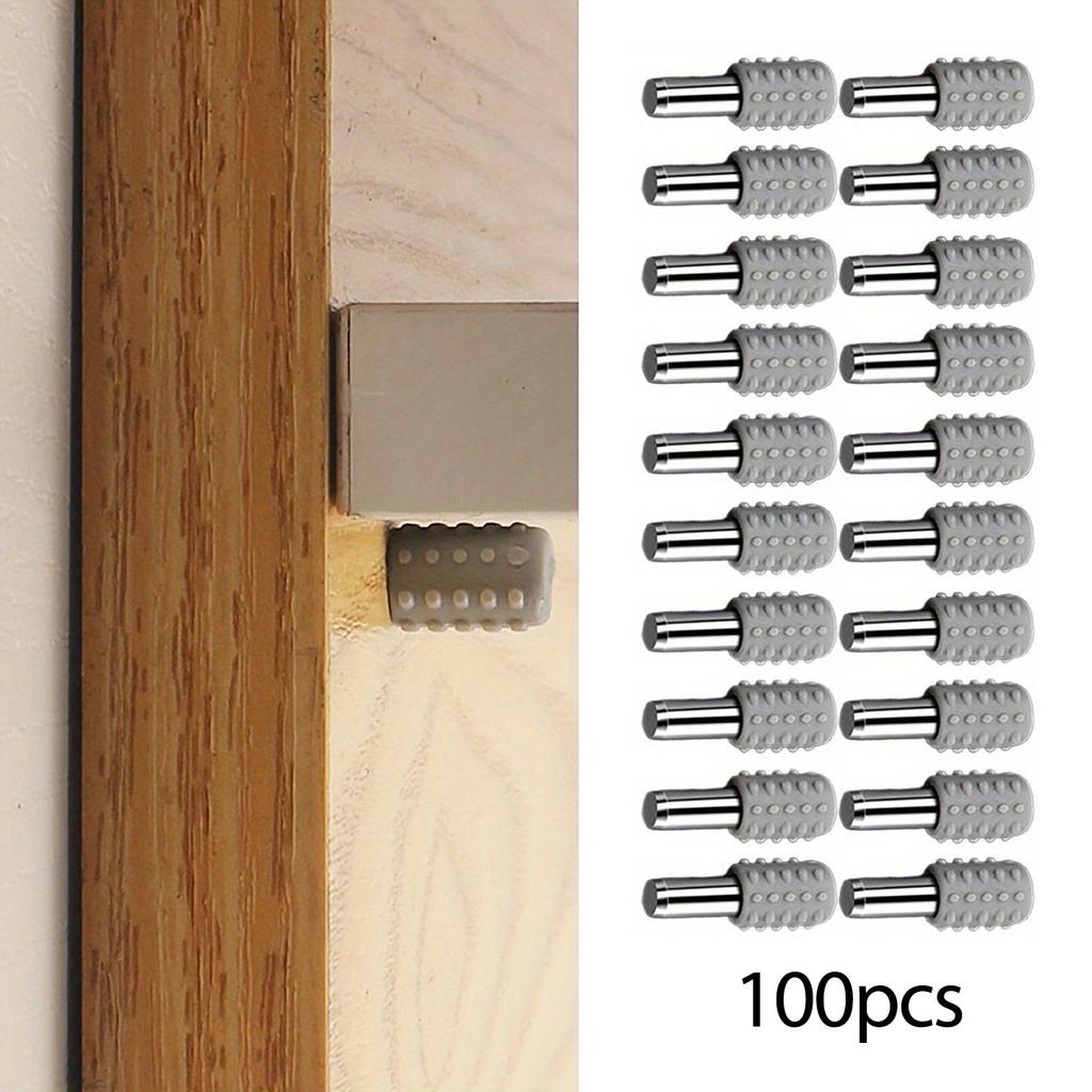 100x Shelf Pins Rubber Sleeve Portable Versatile Nonslip Hardware Cabinet Laminate Support