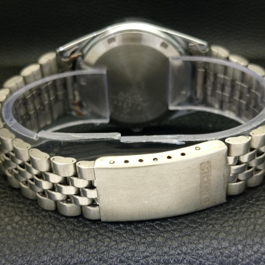 REFURBISHED SEIKO 5 AUTOMATIC MENS WATCH JAPAN MADE GREY DIAL CUSTOM a440031-2 QV90-a440031