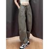 Streetwear Spring Summer Harem Casual Pants Men Elastic Waist Solid Cargo Pants Multi Pocket Loose Baggy Pants for Women