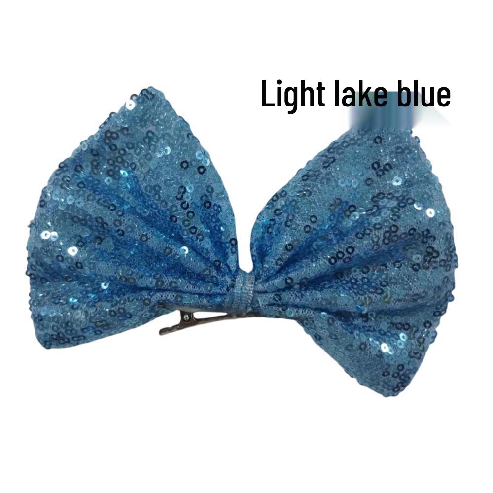 Girls 3D Sequin Bow Hair Clip for Performances One Size