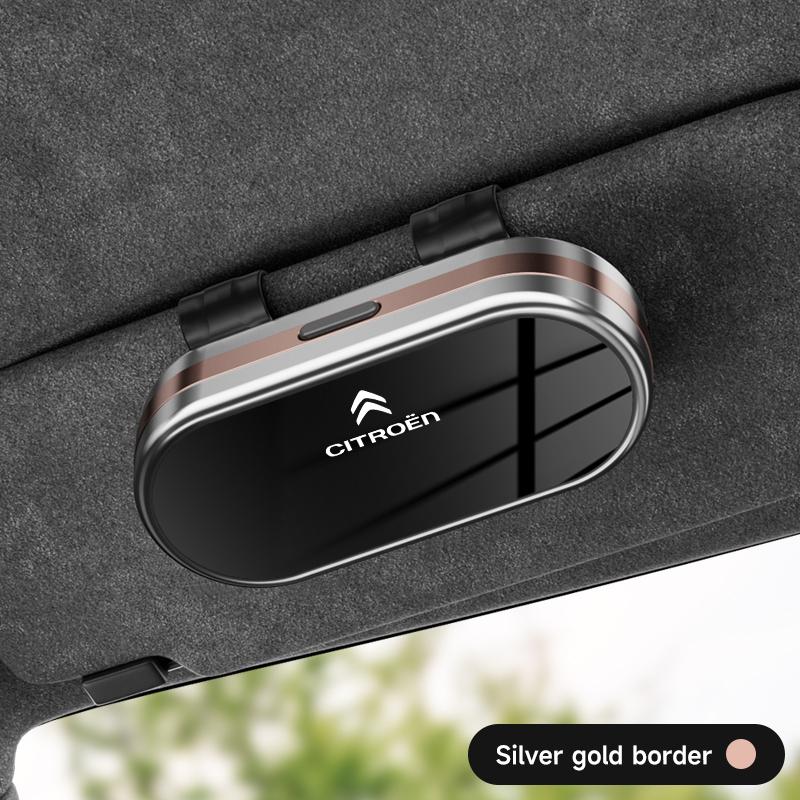SVFE3 Car Sun Visor Organizer Glasses Ticket Card Box Styling Accessories For Citroen C6 C4 C3 C2 C1 2CV VTS DS3 DS5 RD3 Grand C15 C4L