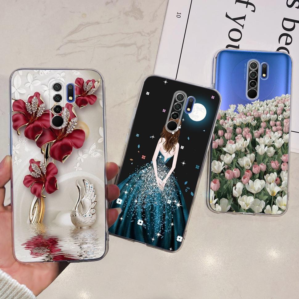 For Xiaomi Redmi 9 2020 Case Cute Cartoon Cover Soft Silicone Phone Case For Xiaomi Redmi 9 Redmi9 ShockProof Bumper 6.53"