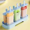 6Pcs Ice Cream Mold Plastic Popsicle Maker for Homemade Fruit Ice Cream Yogurt Popsicles Chocolate Pudding Molds for Children
