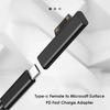 65W 102W PD Fast Charging USB C Power Supply Connecting for Microsoft Surface Pro X 8 7 6 5 4Go Book USB C Female Converter Plug