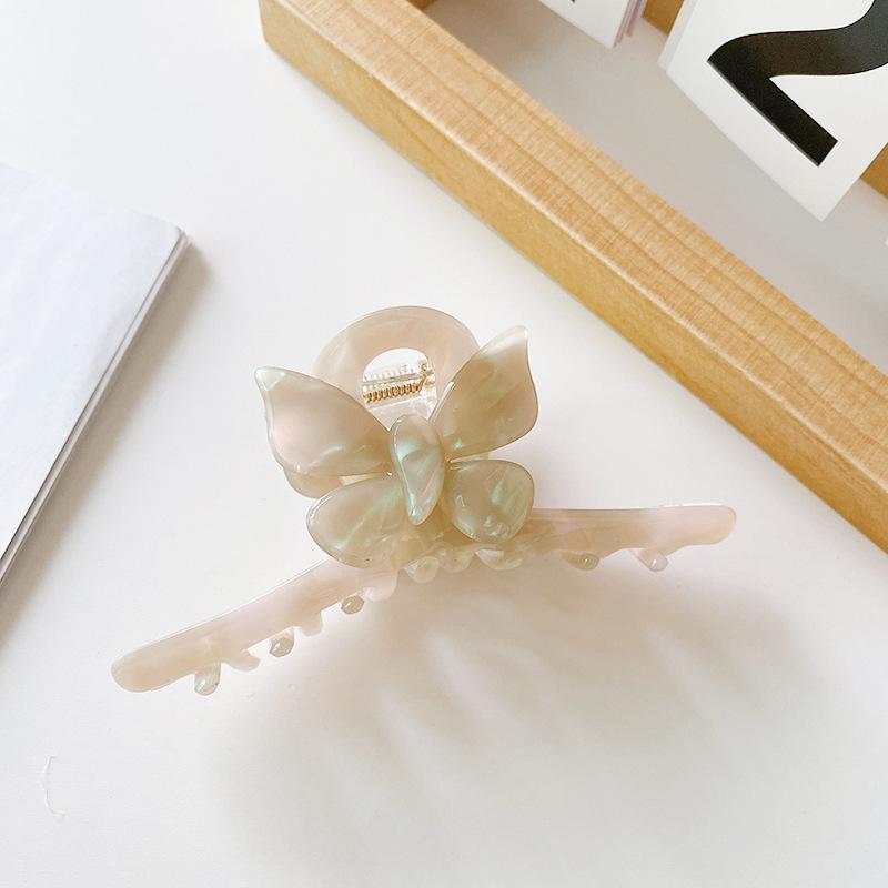 And Exquisite Floral Butterfly Large Hair Claw Clip For Women Crafted Acetate From