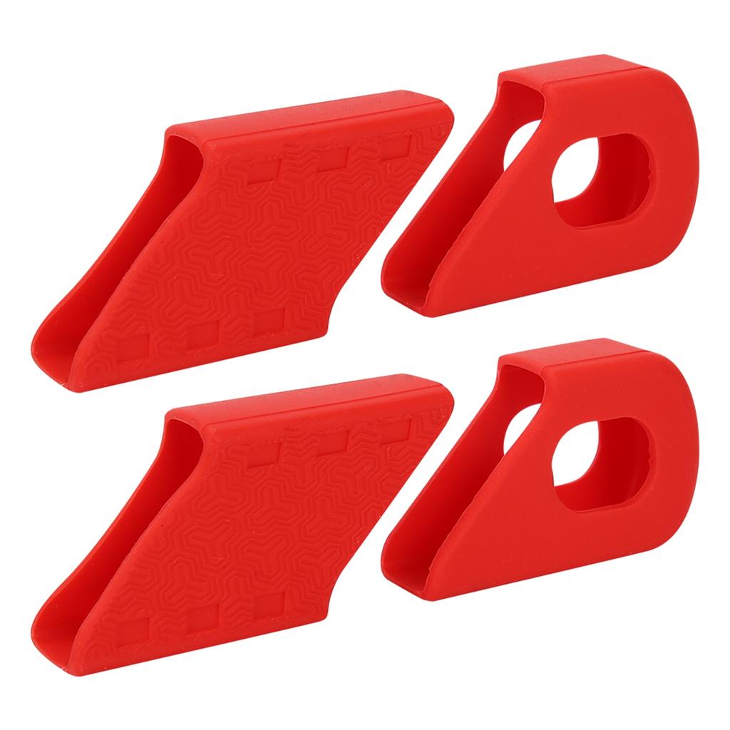 4PCS Silicone Bike Crank Sleeve Arm Boots Protector Accessory (Red)