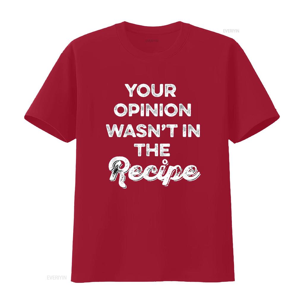 Lustiges Herren-Koch-T-Shirt Deine Meinung war nicht im Rezept Schwarz vintage Gewaschen Stilvoller Streetwear Bequem Leicht modisch