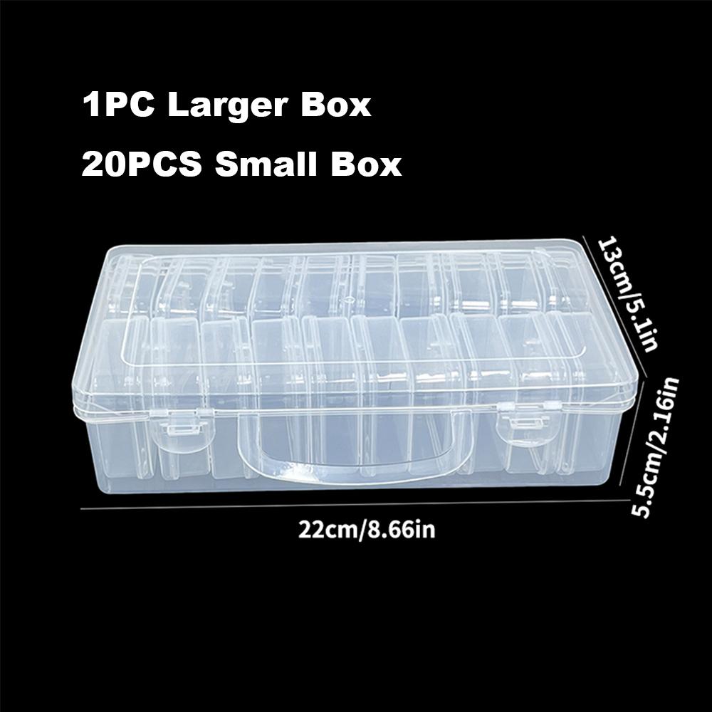 Transparent Plastic Box, Packaging Box, Female Jewelry Portable Handheld Diy Handmade Material Desktop Storage Set Box