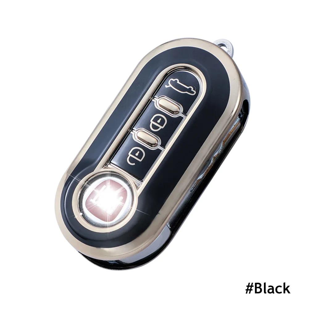 

3 Buttons Key Case Cover Shell For FIAT 500 Ducato Panda Punto 500L Lancia Musa For TPU Smart Auto Shell Fob Accessories чёрный