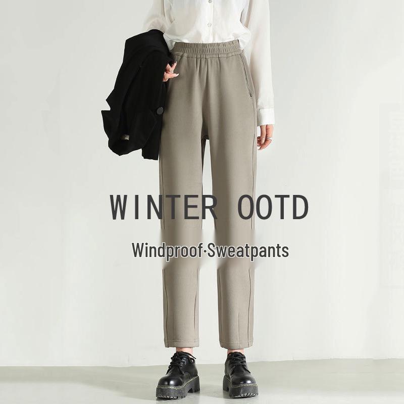 

Women s Fleece Lined Windproof Sweatpants - Autumn/Winter Casual Warm Carrot Fit, Loose and Versatile Sportswear. 2XL [145-165 lbs]