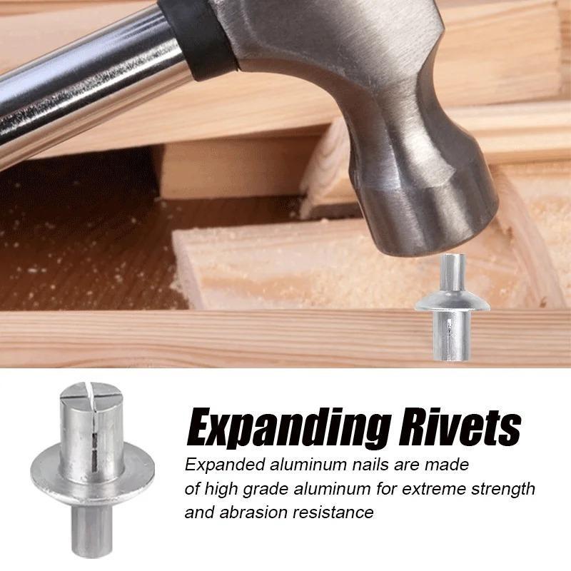 Aluminum Core Rivets Hammer Drive Expansion Nails Round Head Percussion Tapping Screws Fixing Nail Home Furniture Screw Fastener