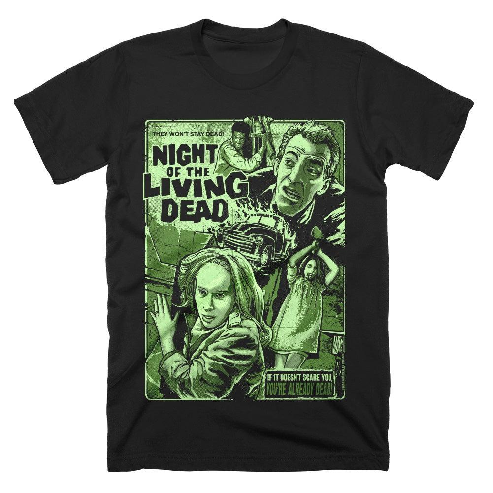 Night of The Living Dead TShirt Unisex Summer Retro Zombie Horror Movie Graphic Short Sleeve Streetwear Loose Fit Horror Fan Tee