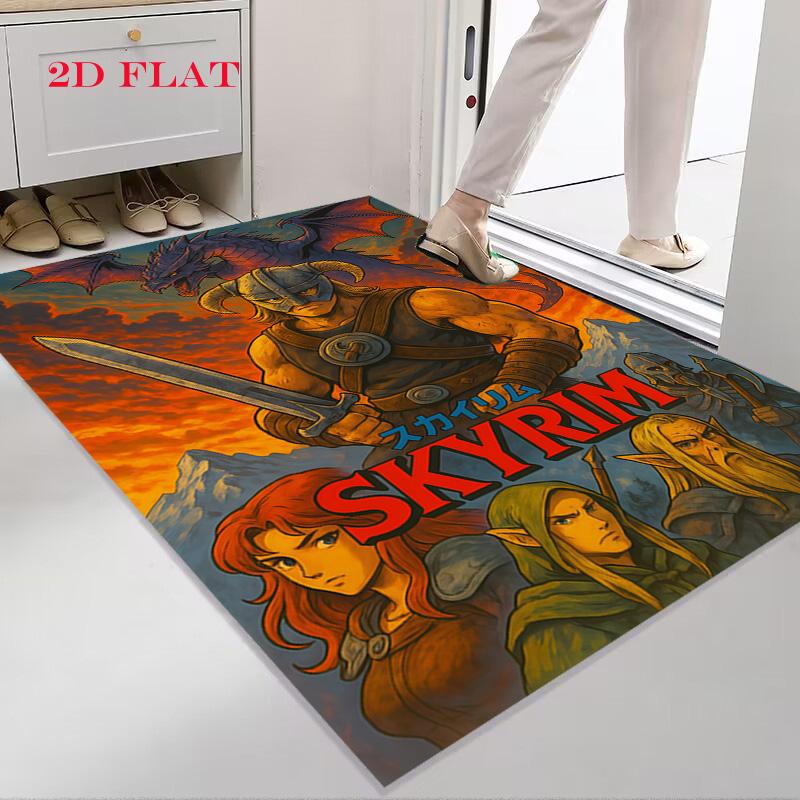 The Elder Scrolls Carpet Rug for Living Room Bedroom Home Sofa Decoration,Kids play Nonslip Floor Mat