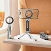 Foldable Magnetic Phone Tripod Holder Adjustable Bracket Dual-sided Magnet Tripod  Live Streaming