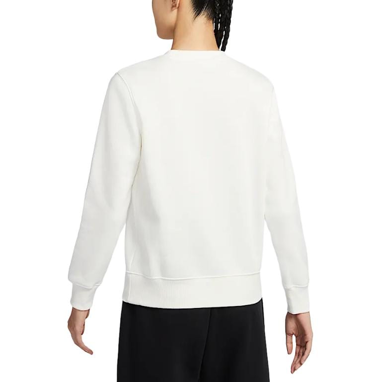 Nike Sportswear Phoenix Fleece Lined Crew Neck Athleisure Long Sleeved Sweatshirt Women's Canvas White/Black DQ5752-133