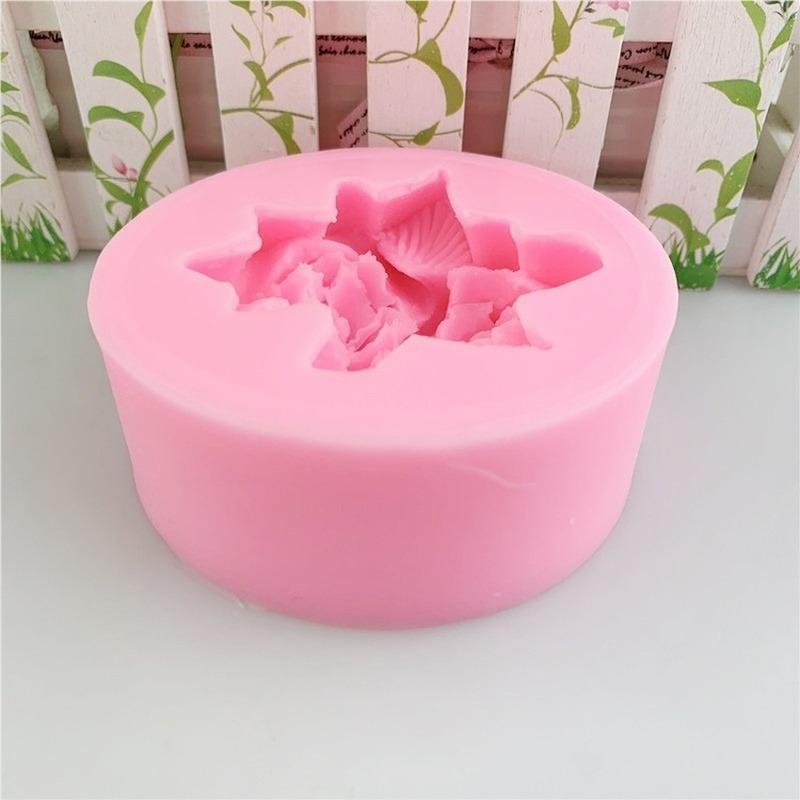 Formy silikonowe 3D DIY Forma do mydła w kształcie kwiatu Róża Do robienia Dekoracje do ciast Akcesoria piekarskie Formy do fondant 2023 1 szt.