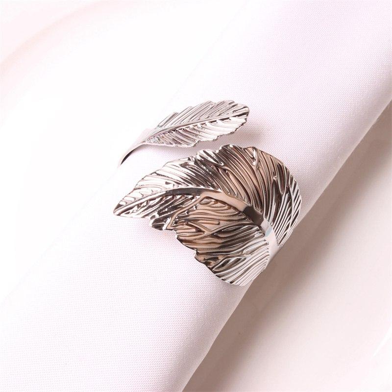 Retaining Cookie Napkin Circle Napkin Ring Serviette Golden Leaves