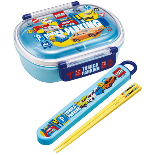 Skater Kids' Lunch Box, 1 Tier, 360ml Capacity, with Inner, Dome-Shaped Design for Soft and Fluffy Meals, Antibacterial, Made in Japan, Tomica 24 Mode