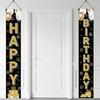 Vuzvuv Colorful Happy Birthday Banner, Door Banner Porch Sign Hanging Party Decorations for 16th 18th 21st 30th 40th 50th 60th, Indoor Outdoor Wall