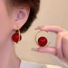 Fashion Imitation Pearl+Iron Imitation Pearl Earrings Exaggerated Geometric Charms Dangler Ear Studs Women Girls