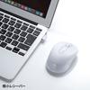Sanwa Supply Wireless Blue 3 Symmetrical Medium White Mouse, LED, Buttons, Shape, Size, MA-WBL41WN