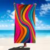 1pc Tropical Rainbow Wave Beach Towel,Extra Large,Ideal for Beach Pool Camping Travel,Coastal Essential & Bright Poolside Gear